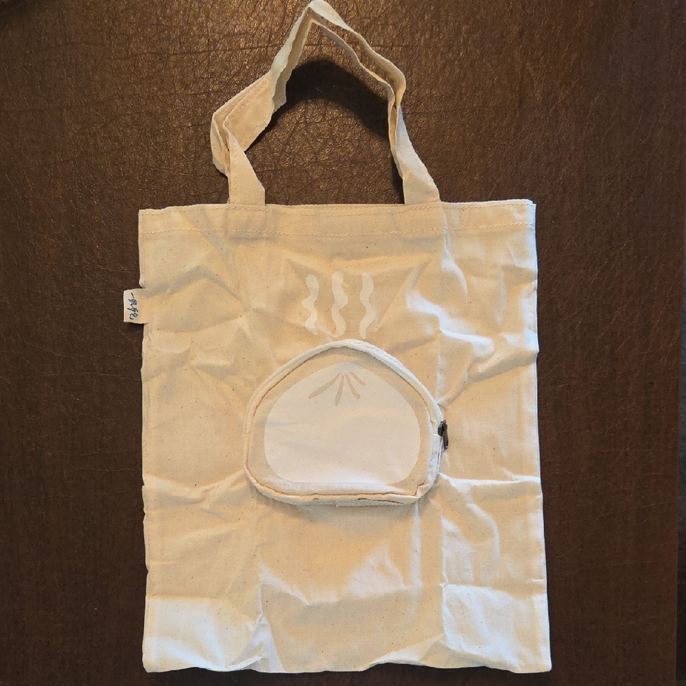 NWT - Cute, Unique, Foldable Dumpling Tote Bag